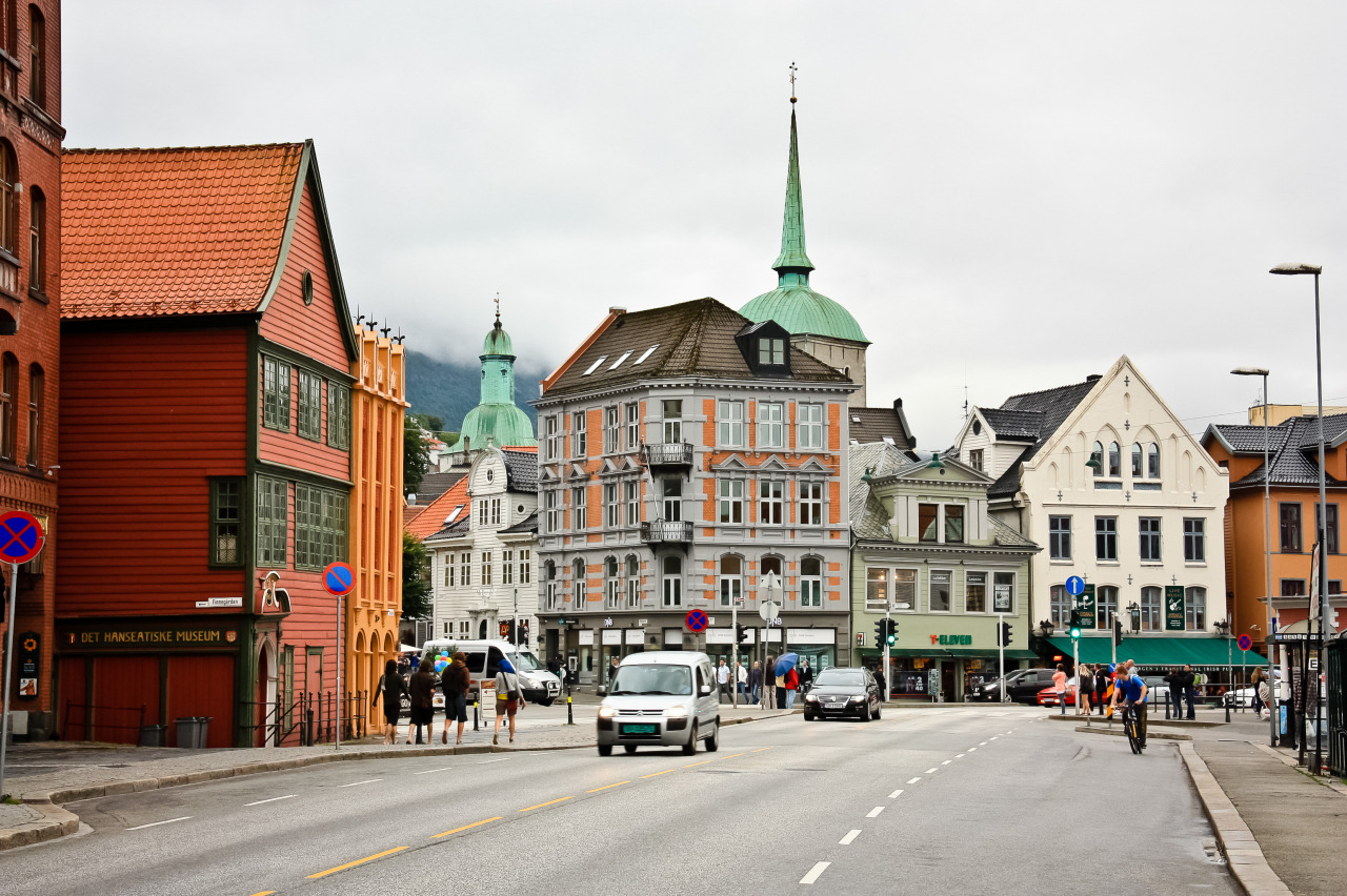 Набережная Брюгген (Bryggen). Берген, Норвегия