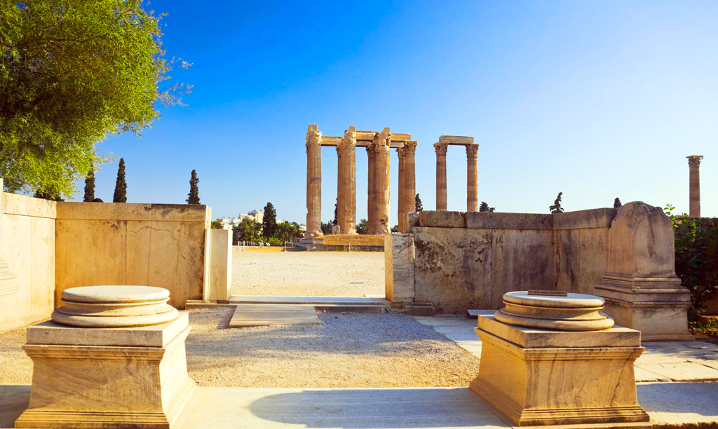 Вид на храм Зевса Олимпийского
