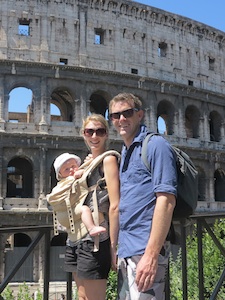 Паула и Маркус вместе с сыном в Риме