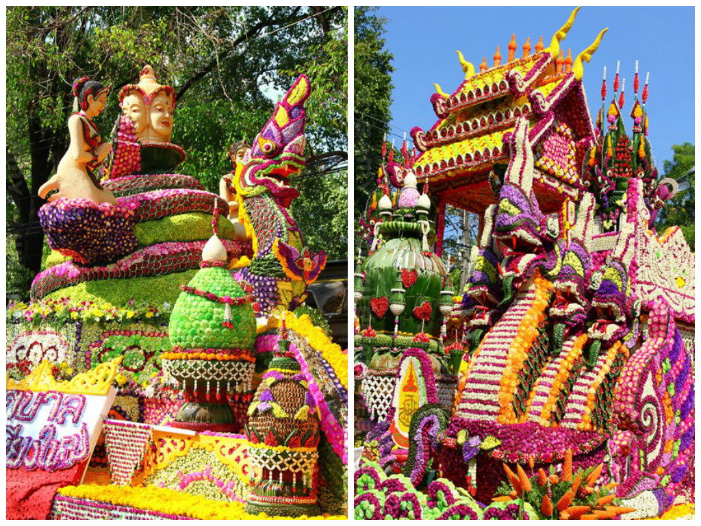 Парад фестиваля цветов в Тайланде, Чиангмай
