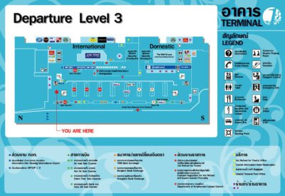 Схема зоны вылета аэропорта Дон Муанг в Бангкоке